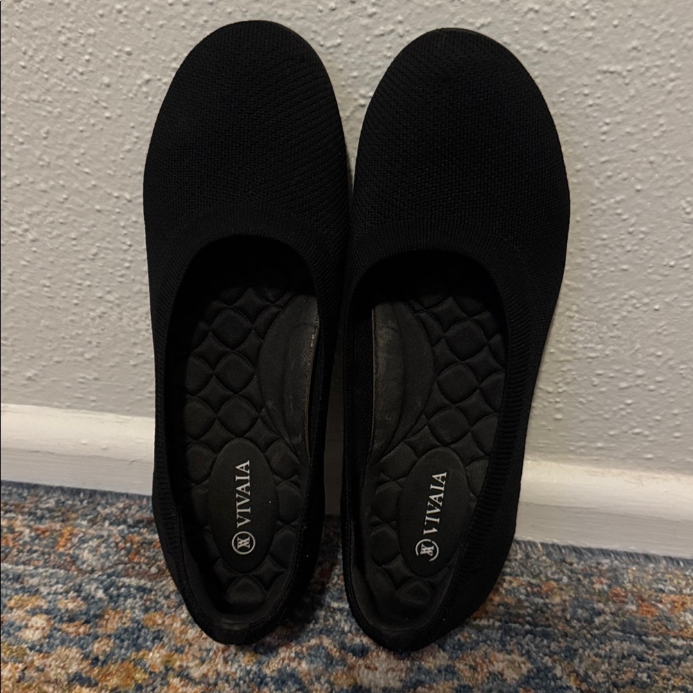 Vivaia Round-Toe Black Flats (Claire) Women's Size 42 or US 10.5 - Picture 10 of 17